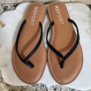 Report Black Thong Sandal Flipflops